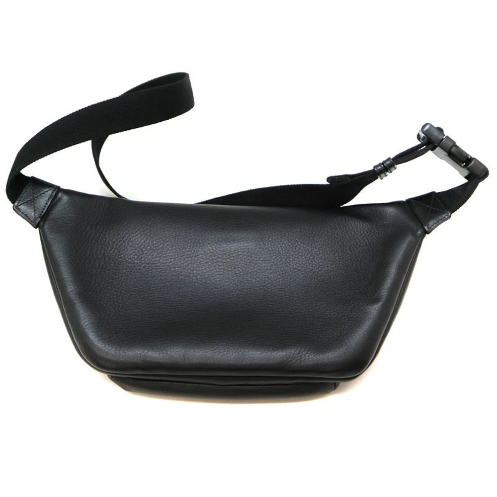 Balenciaga Leather Clutch Bag Waist Belt Pack Black